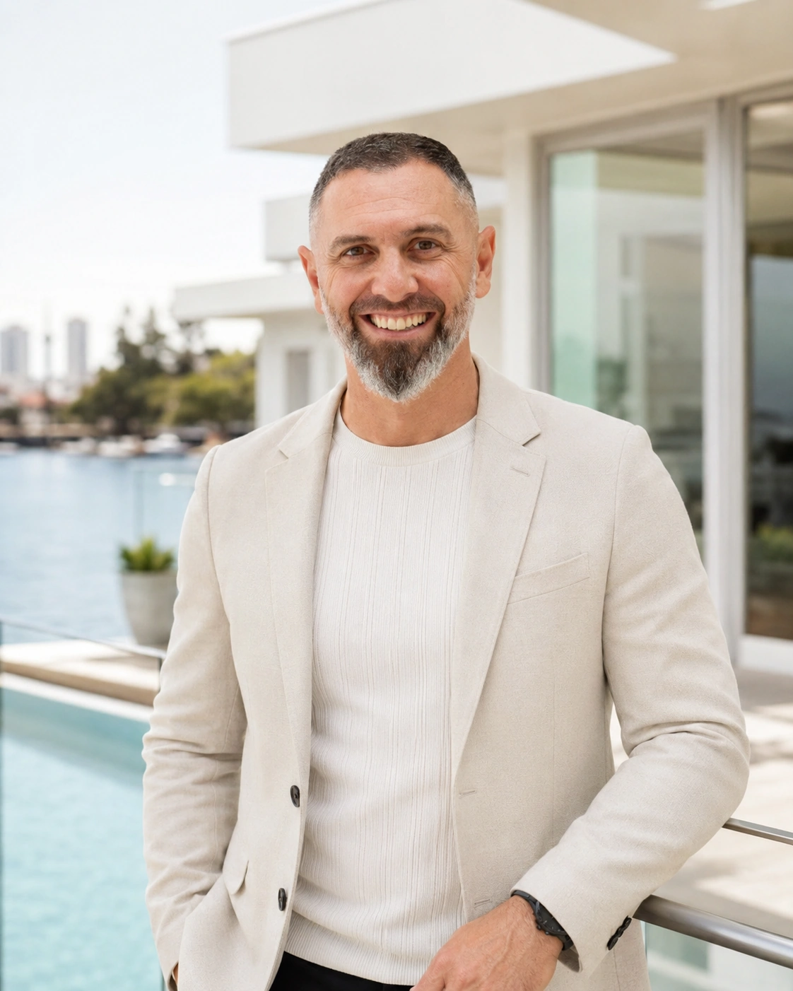 Andrew Di Pietro | Empire Buyers Agents Andrew Di Pietro from Empire Buyers Agents at a Gold Coast waterfront home