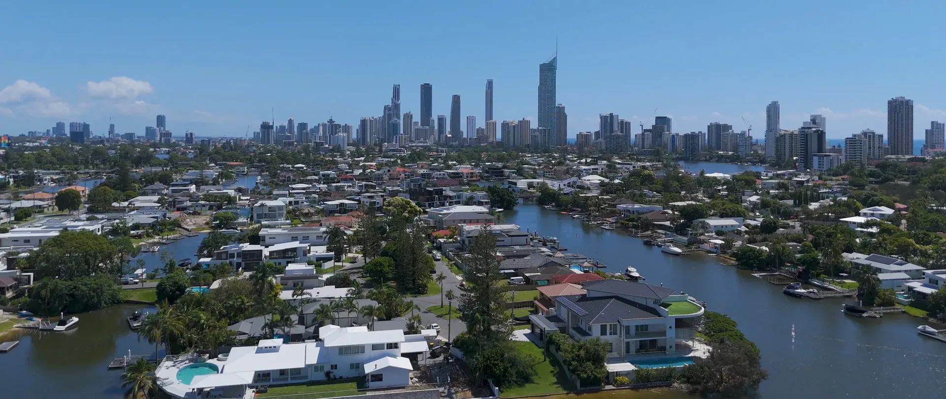 Buying property on the Gold Coast – waterfront homes, residential canals and city skyline
