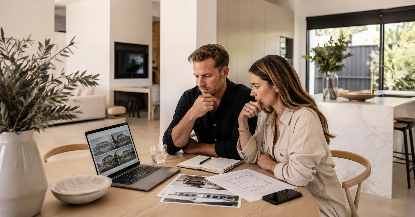 Inside the mind of a buyer reviewing property options before making a purchase decision.