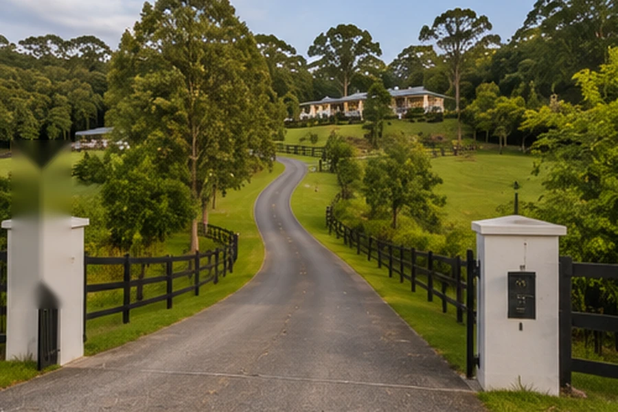 Mudgeeraba Buyers Agent acreage home with long driveway, large grounds and hinterland surroundings