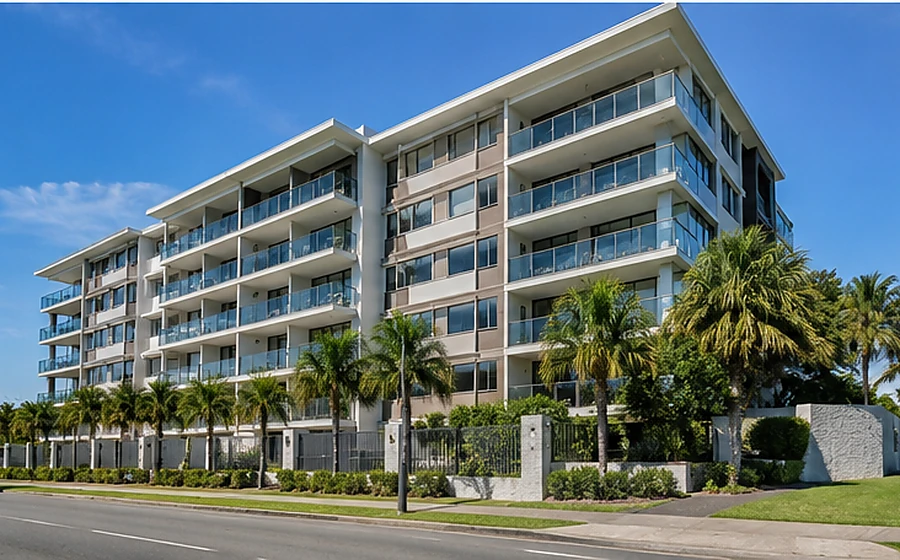 runaway bay apartments units clean Runaway Bay buyers agent view of modern apartments and units in landscaped coastal surroundings
