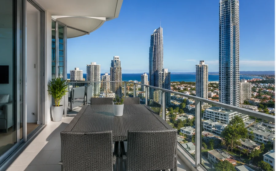 surfers paradise apartments units Surfers Paradise buyers agent view from a high-rise apartment overlooking the coastal skyline