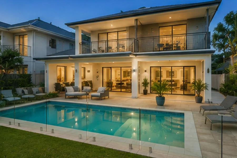 worongary buyers agent contemporary home Worongary Buyers Agent contemporary home with pool, modern design and landscaped outdoor living